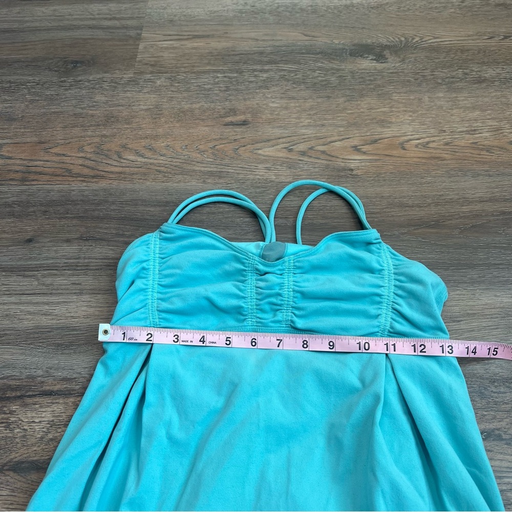 Lululemon Gather Dance Strap Tank Top Blue Small Built In Bra Yoga Athletic Top - Picture 9 of 9